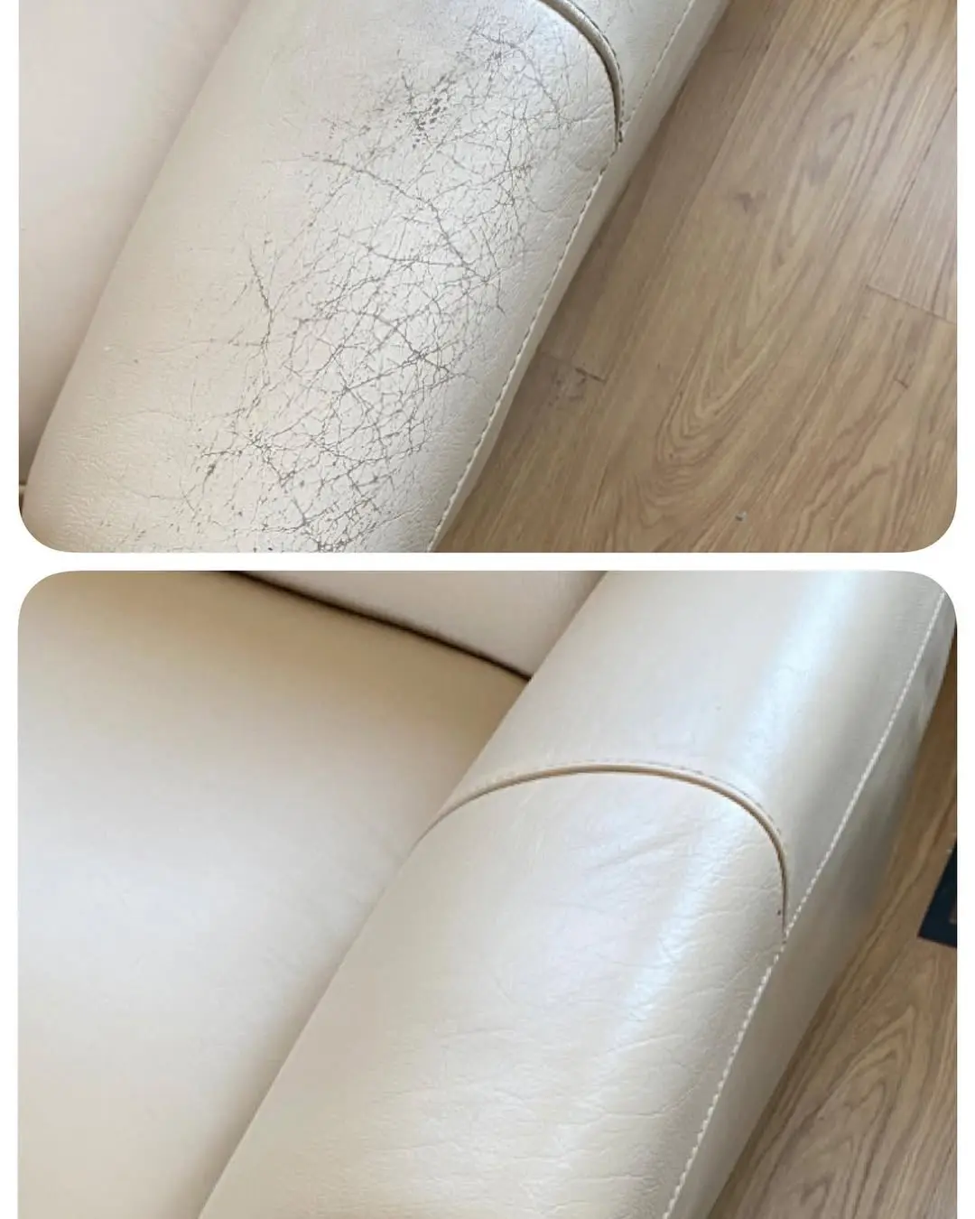 Repair leather armrest of the sofa in Georgetown