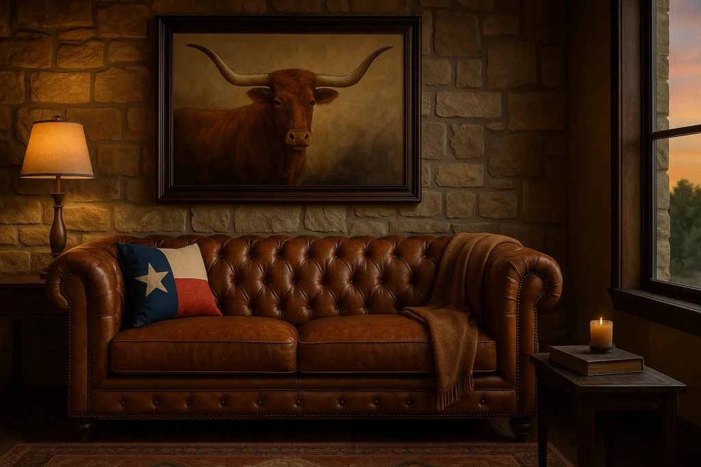 Leather chesterfield in Austin