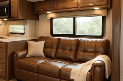 Repair leather sofa with recliner in Manor